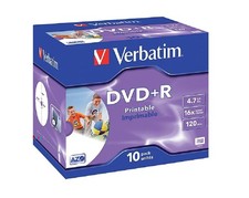 10 DVD+R Verbatim imprimables
