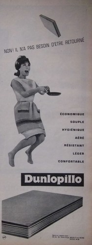 Publicité 1960 dunlopillo - publicitÉ,