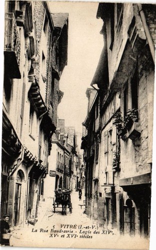 Cpa vitré rue - la,