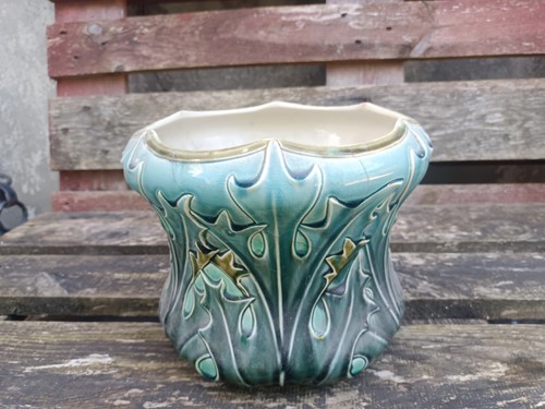 Ancienne cache pot faience - ancienne,