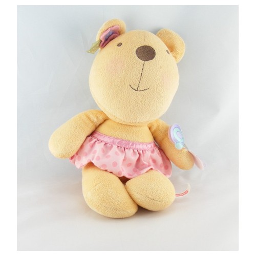 Doudou ours jupe rose - , à
