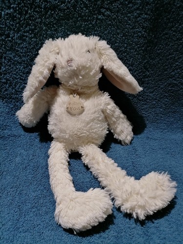 Doudou peluche lapin blanc