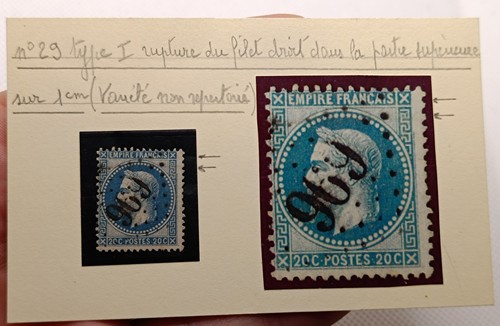 Timbre napoléon iii - iii, 20c