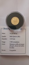20 francs or coq marianne avec Facture Et Certificat. 1,20 g Or 18 carats