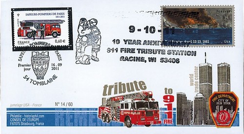 Wt11 fdc pompiers usa - wt11-7, usa-france