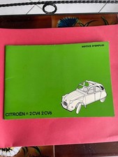 CITROEN 2 CV4  2 CV6 1974 CARNET NOTICE D EMPLOI COMPLET COLLECTION VOITURE
