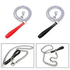 Laisse de marche pour chien avec contrôle fort et poignée en cuir élégante