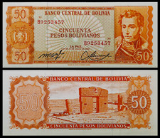 Billet, Bolivie, 50 Pesos Bolivianos, 1962, 1962-07-13, KM:162a, NEUF