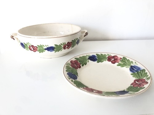 Assiette ancienne saladier - ancienne, +