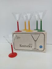 6 VERRES GLASSES DUROBOR VINTAGE 1970 COCKTAIL CHAMPAGNE VERMOUTH  MARTINI 70'S