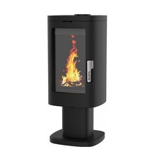 supra poêle à bois fonte 11.5kw noir FR9016190B maonie sur pied