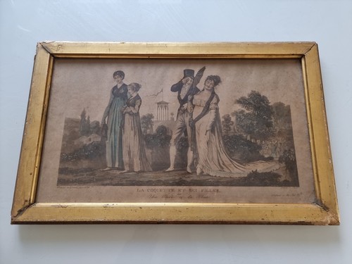 Gravure ancienne mode - de,