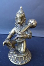 10 cm statuette en bronze INDE ASIE dieu singe HANUMAN,  divinité Hindoue