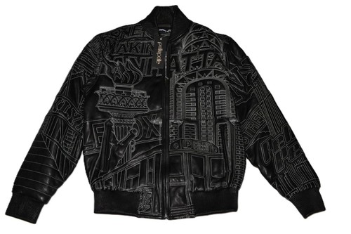Veste cuir quiltée - veste, pelle