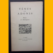 VÉNUS ET ADONIS Exemplaire