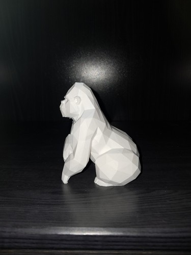 Gorille low poly - low-poly, géométrique