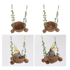 Nid d'oiseau en noix de coco, Cage suspendue pour calopsittes, perruches,