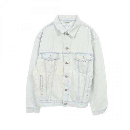 Veste jean balenciaga logo - veste,
