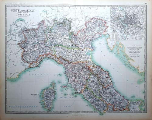 1900 large antique carte nord - 1900,