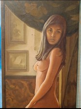 Tableau Ancien Huile Portrait