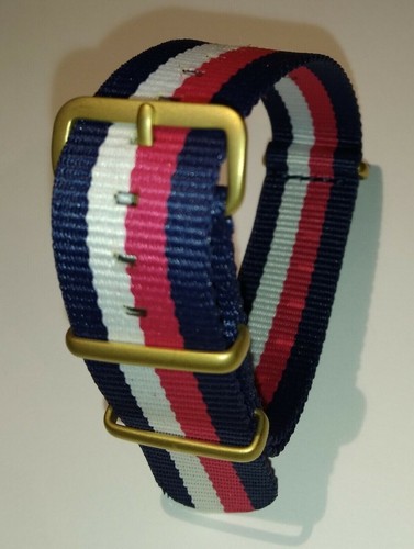 Bracelet nato 20mm - -, bleu