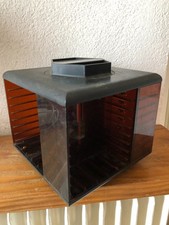 ?‍⬛ BOITE DE RANGEMENT tournante  CASSETTES AUDIO K7 VINTAGE carrousel plexi
