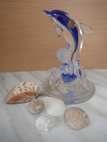 Figurine dauphin bleu en - figurine, bleu 