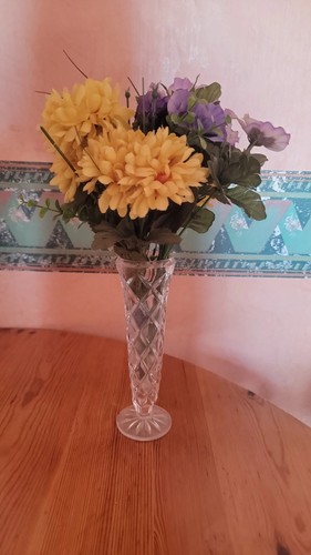 Vase soliflore cristal taillé