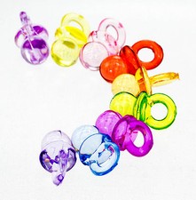 6 Tetines Breloque Decoration Bapteme, naissance, embellissement scrapbooking