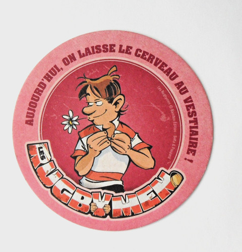 Sous bock bière - sous, rugbymen