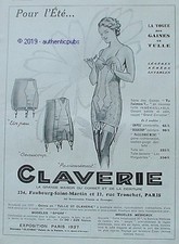 PUBLICITE CLAVERIE GAINE COMBINAISON FLEUR MARGUERITE TU L'AIMES DE 1937 AD PUB