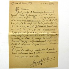 LETTRE AUTOGRAPHE SIGNÉE