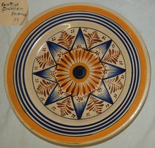 Plat Faïence de QUIMPER - HENRIOT (décor géométrique) 28.5 cm (vers 1930)