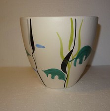 CACHE POT EN CERAMIQUE A DECOR VEGETAL ABSTRAIT SIGNE PAUL MILET SEVRES millet