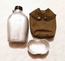 Ancienne Gourde militaire en Aluminium Armée de terre France années 50/60