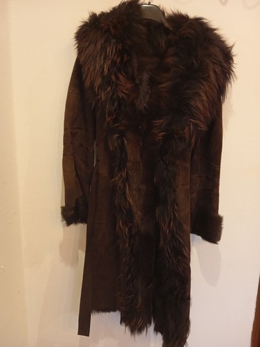 Manteau daim fourrure de - en,
