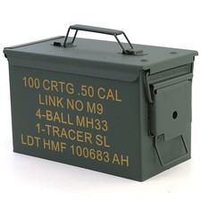 Boîte À Munitions Ammo Box Boîte En Métal De Transport 305x155x190mm Verte