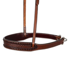 Abbassatesta Western Muserolle Caveson Leather Décorées