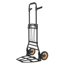 Diable pliable en acier 150kg - Plateforme aluminium - Poignées rabattables en p