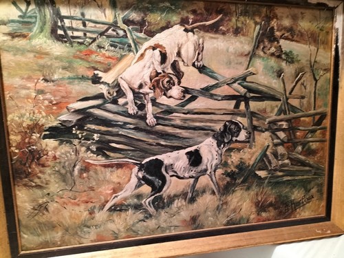 Huile sur toile sujet - toile, chiens