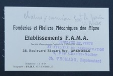 Carte de visite FAMA GRENOBLE