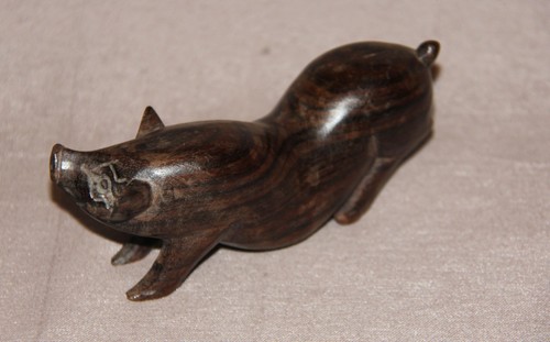  Cochon figurine bois