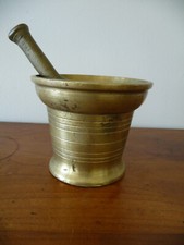 MORTIER BRONZE AVEC PILON PHARMACIE APOTHICAIRE
