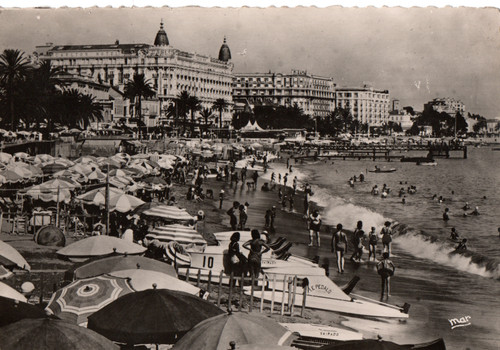 Carte postale cannes - carte, côte