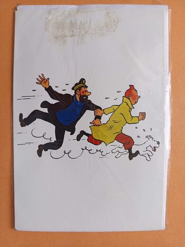 Greeting card tintin - tintin, hergé