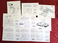 N° 20292/ RENAULT  caravelle / 9 fiches techniques cartonnées 1964-68