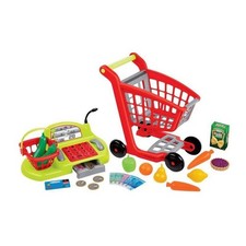 Chariot de supermarché ECOIFFIER avec caisse enregistreuse