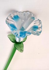 FLEUR AVEC TIGE VERRE SOUFFLE MURANO 1980 REF 3.1.25