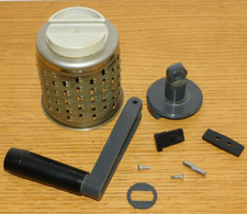 LOT PIECES ZYLISS suisse CYLINDRE RAPE de TABLE swiss INOX manivelle POIGNEE