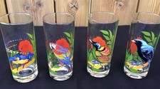 4 Verres à orangeade Décor